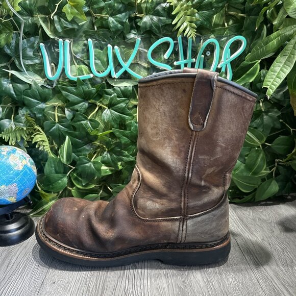 Thorogood 804-3239 Men's Leather WP Comp Safety Toe Wellington Boot Size 10 - Picture 8 of 11